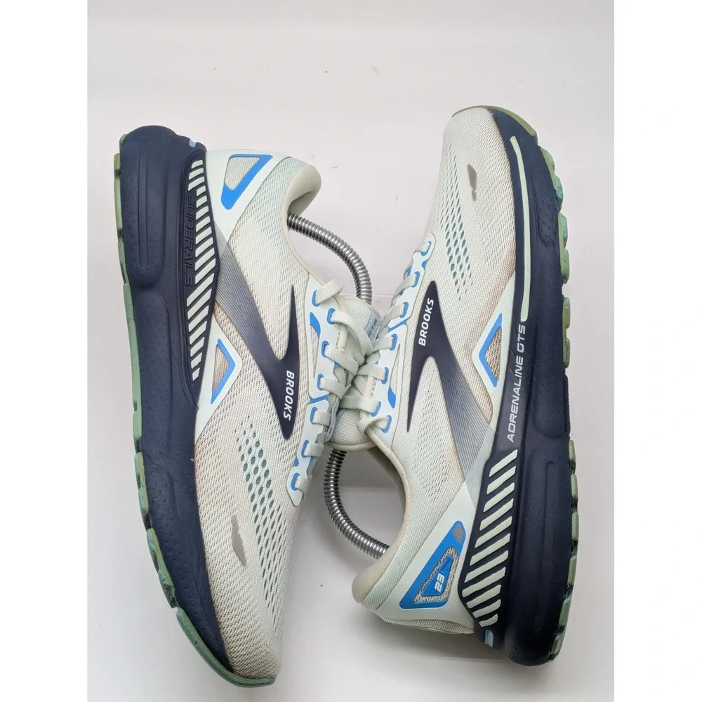 Brooks Adrenaline GTS 23 Women's Running Shoes Size 10.5 B White Blue Stability